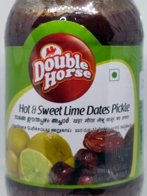 Double Horse Hot & Sweet Lime Dates Pickle 400g