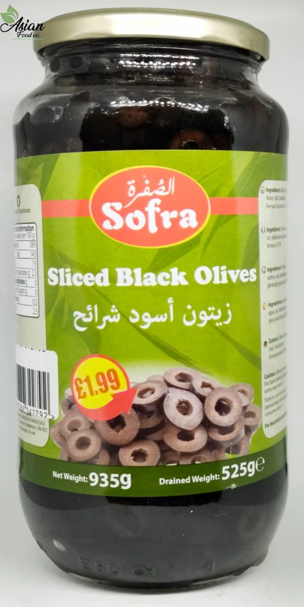 Sofra Sliced Black Olives 935g