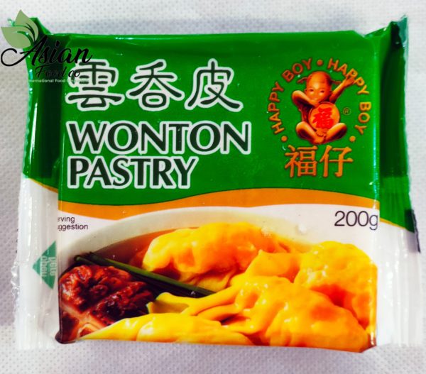 Happy Frozen Boy Wonton Pastry 200g