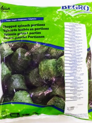 BEGRO Frozen Chopped Spinach Portions 1kg